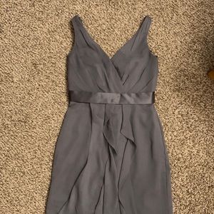 Floor length purple dress